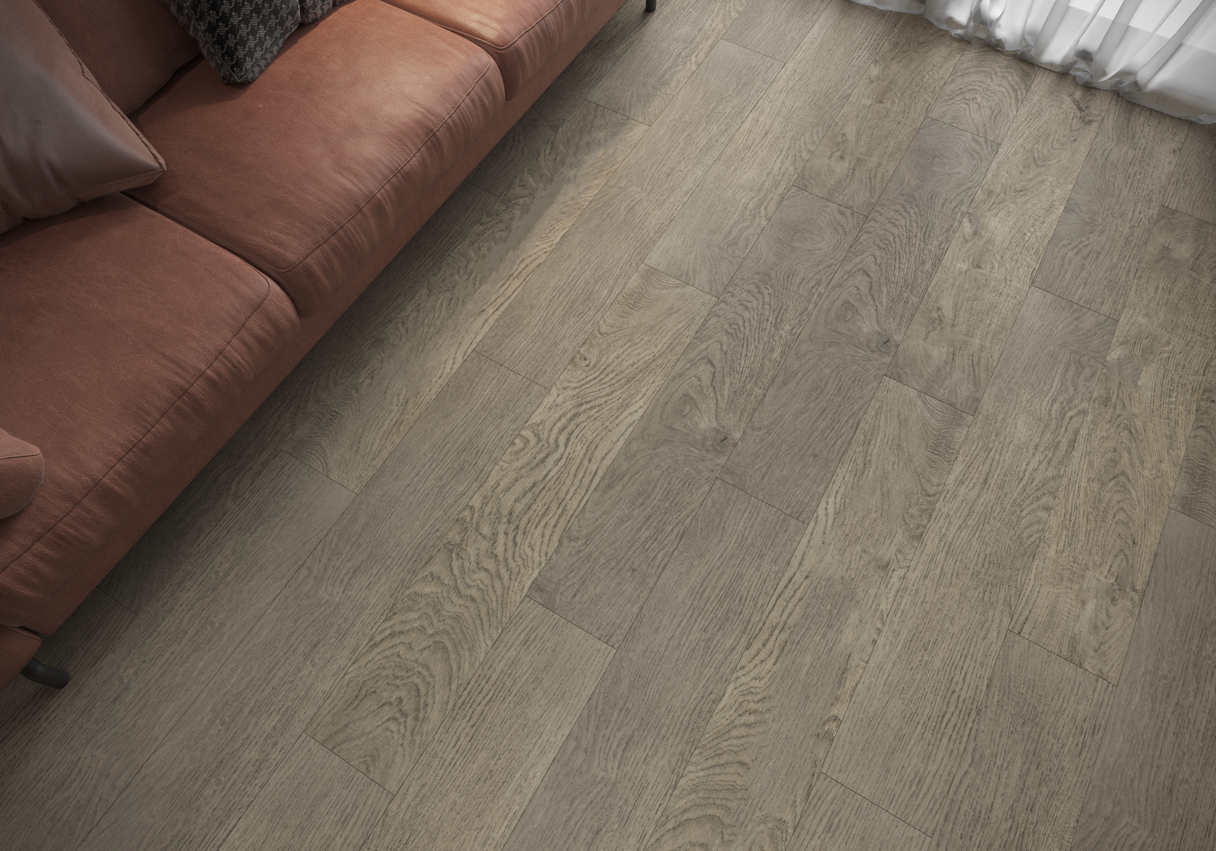 Кварцвиниловая плитка Art East клеевая Art Tile Hit Дуб Купера 754-AT 914,4×152,4×2,5 фото в интерьере